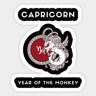 CAPRICORN / Year of the MONKEY Sticker